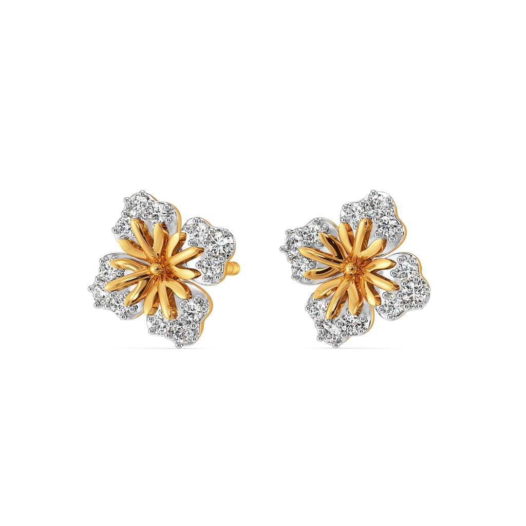 Feeling Floral and Fabulous Diamond Earrings