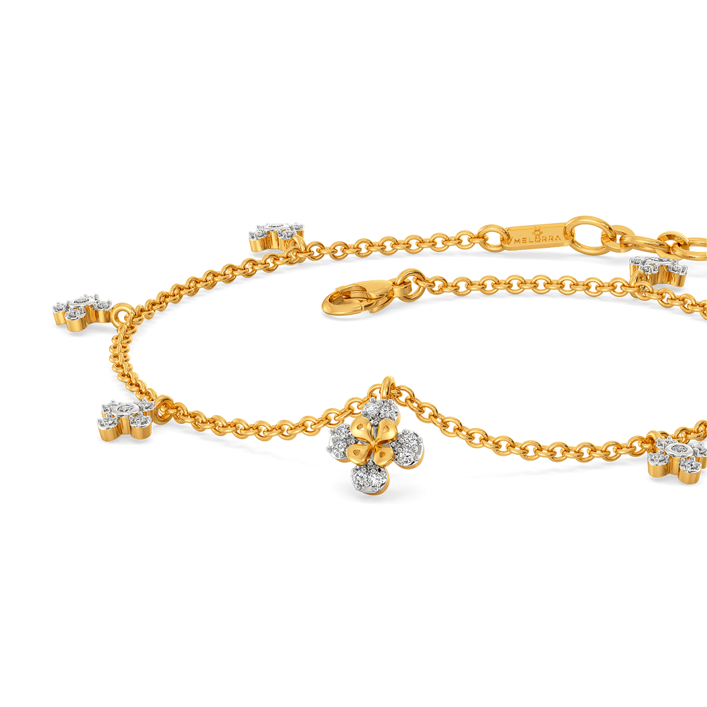 Wearing My Florals Diamond Bracelets