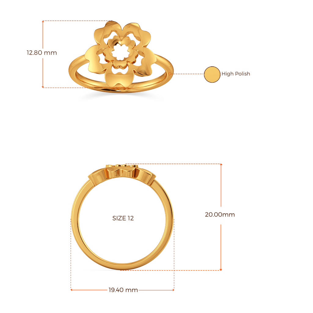 Floral Vibes Gold Rings image