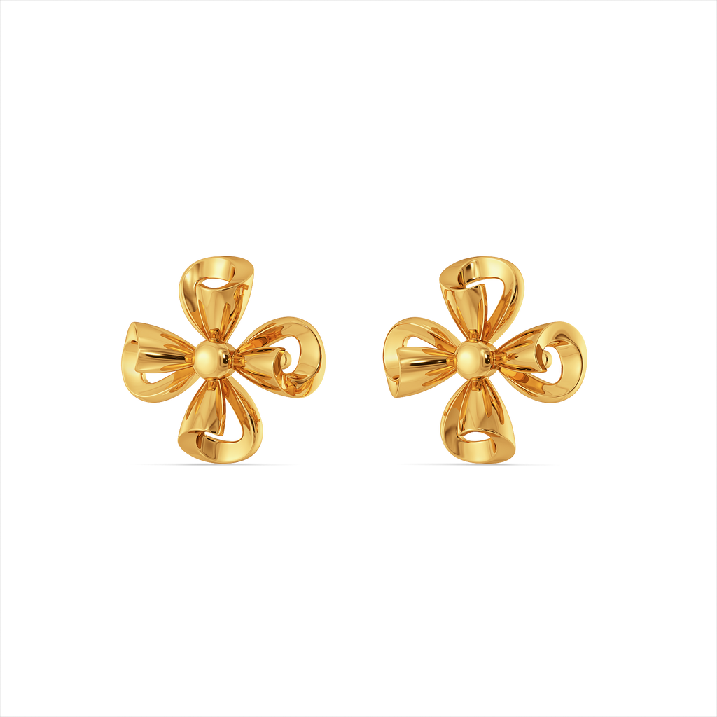 Floral Vibes Gold Earrings