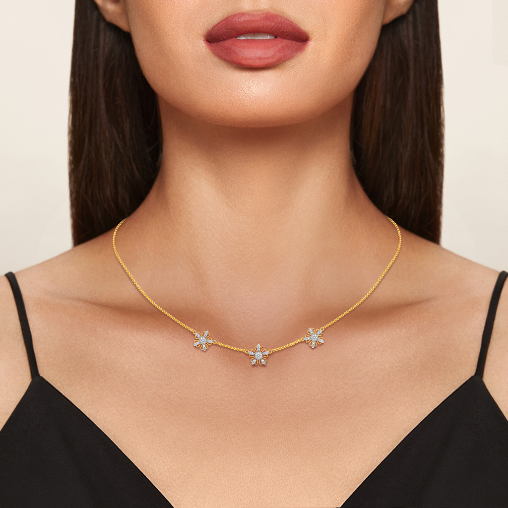 Feeling Floral and Fabulous Diamond Necklaces