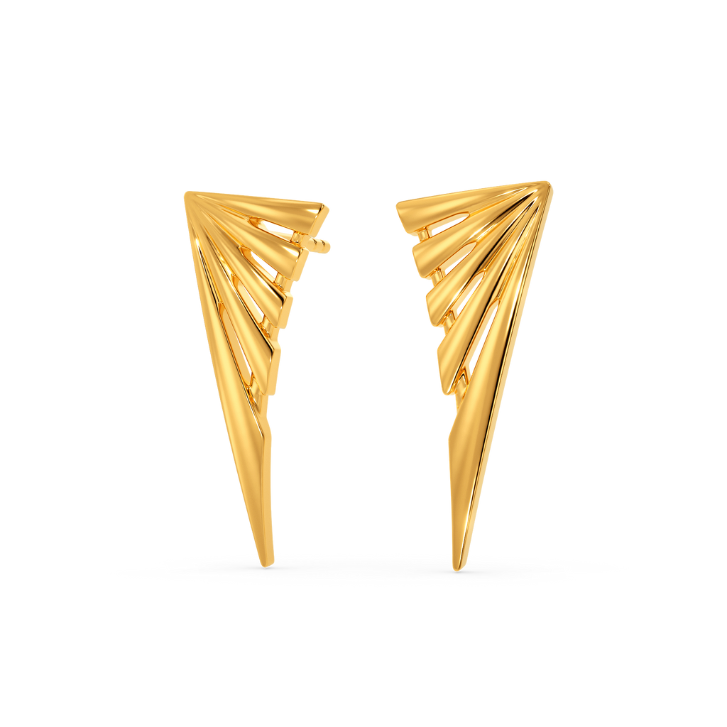 Stretch out Gold Earrings