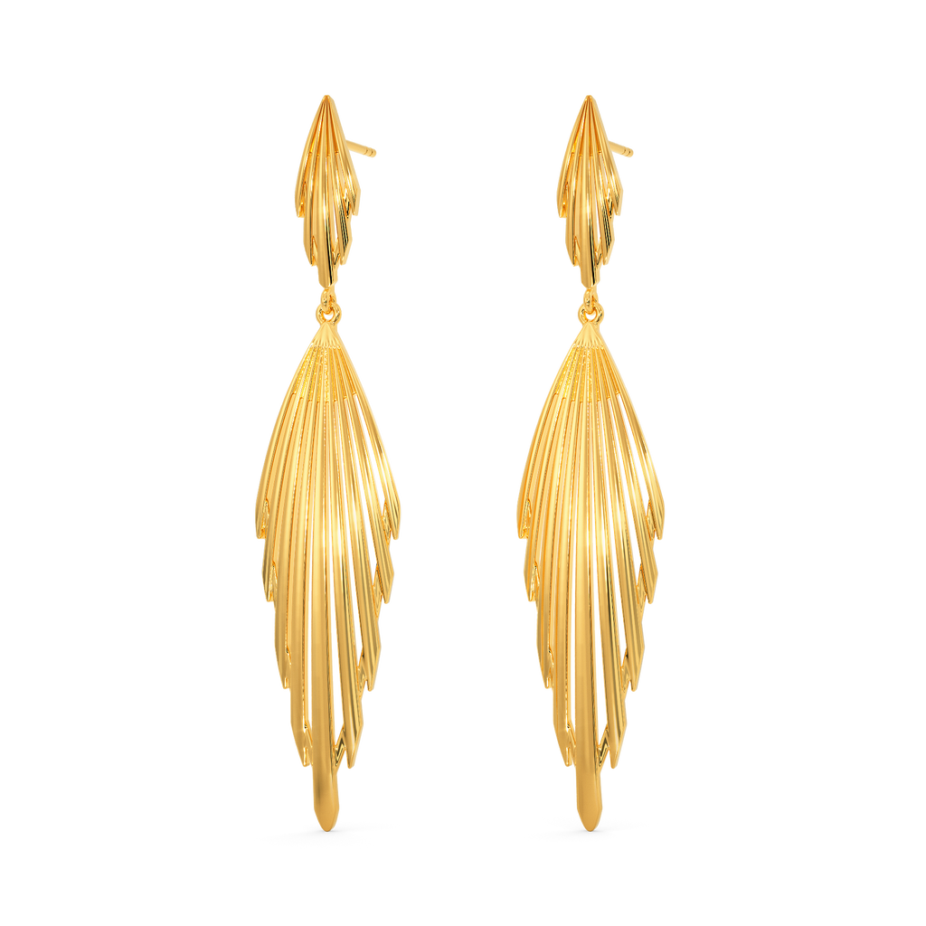 Trail Down Gold Earrings