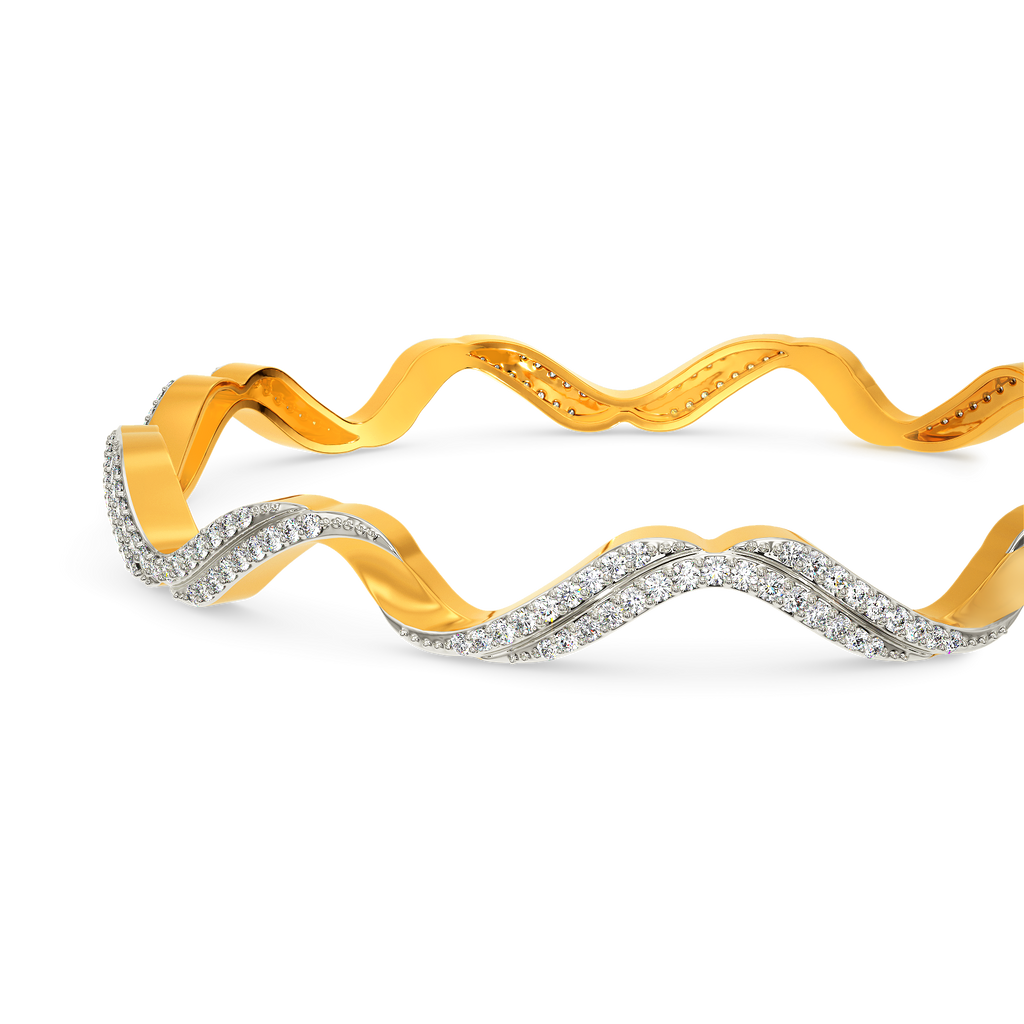 Mixed N Flowed Diamond Bangles