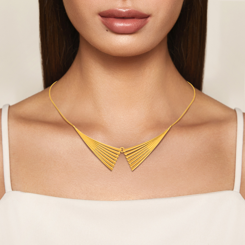 Long Fin Gold Necklaces