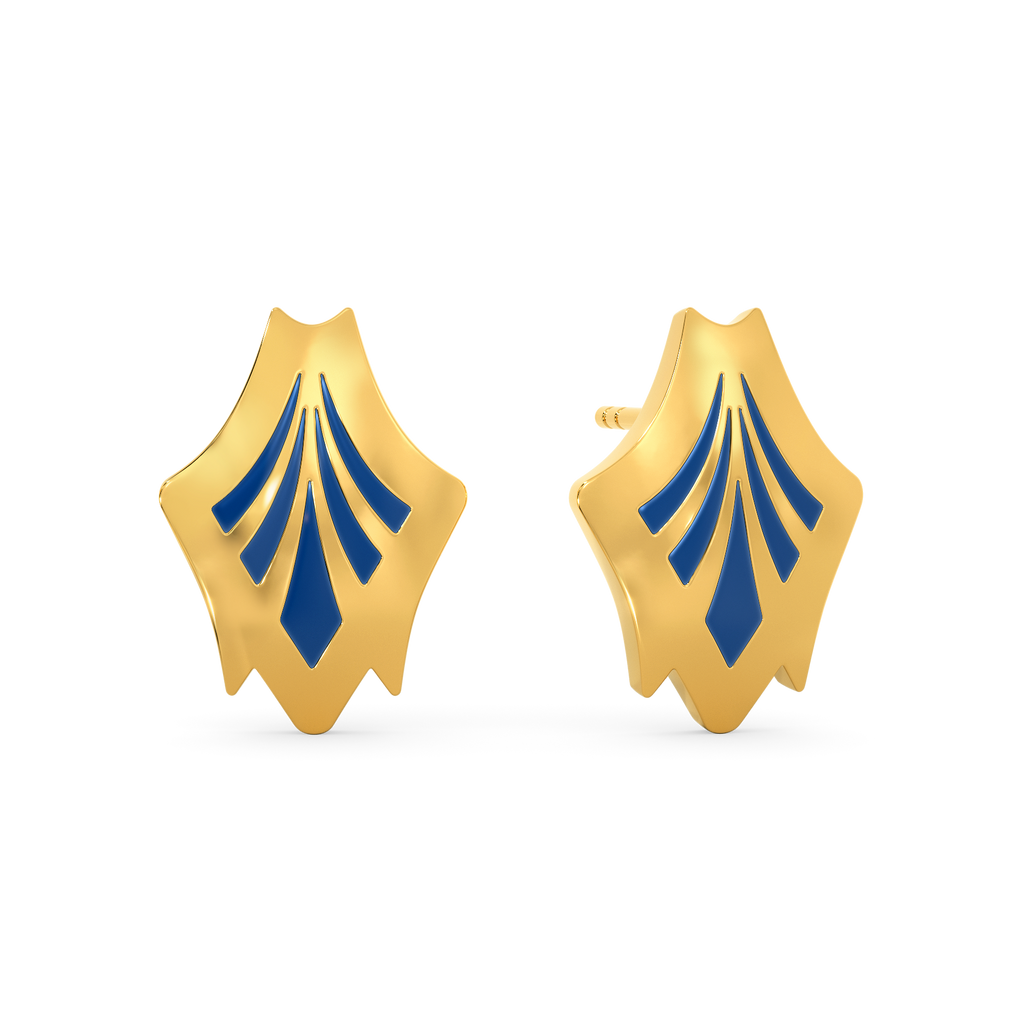 Crazy About Art Gold Earrings