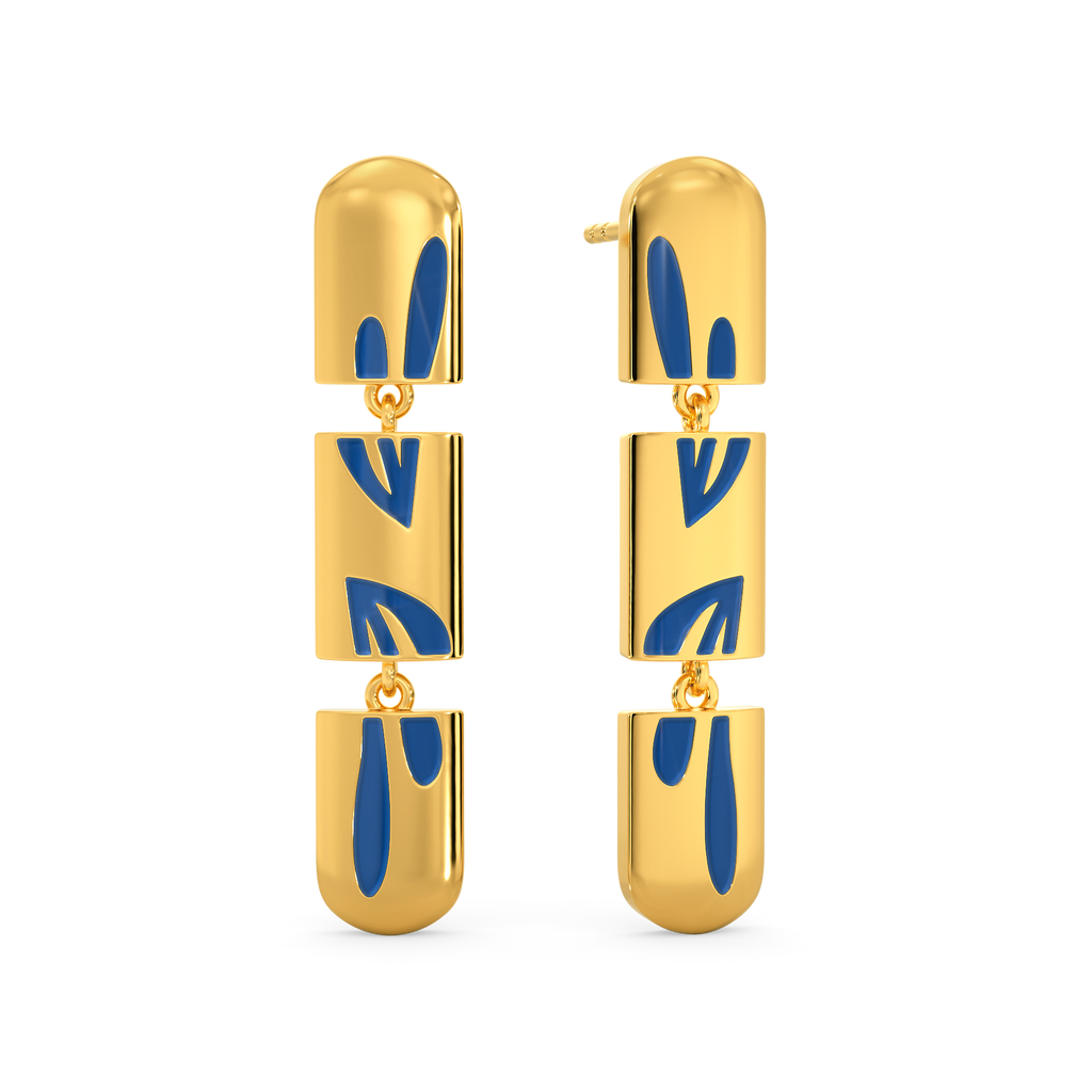 Up A Nottch Gold Earrings