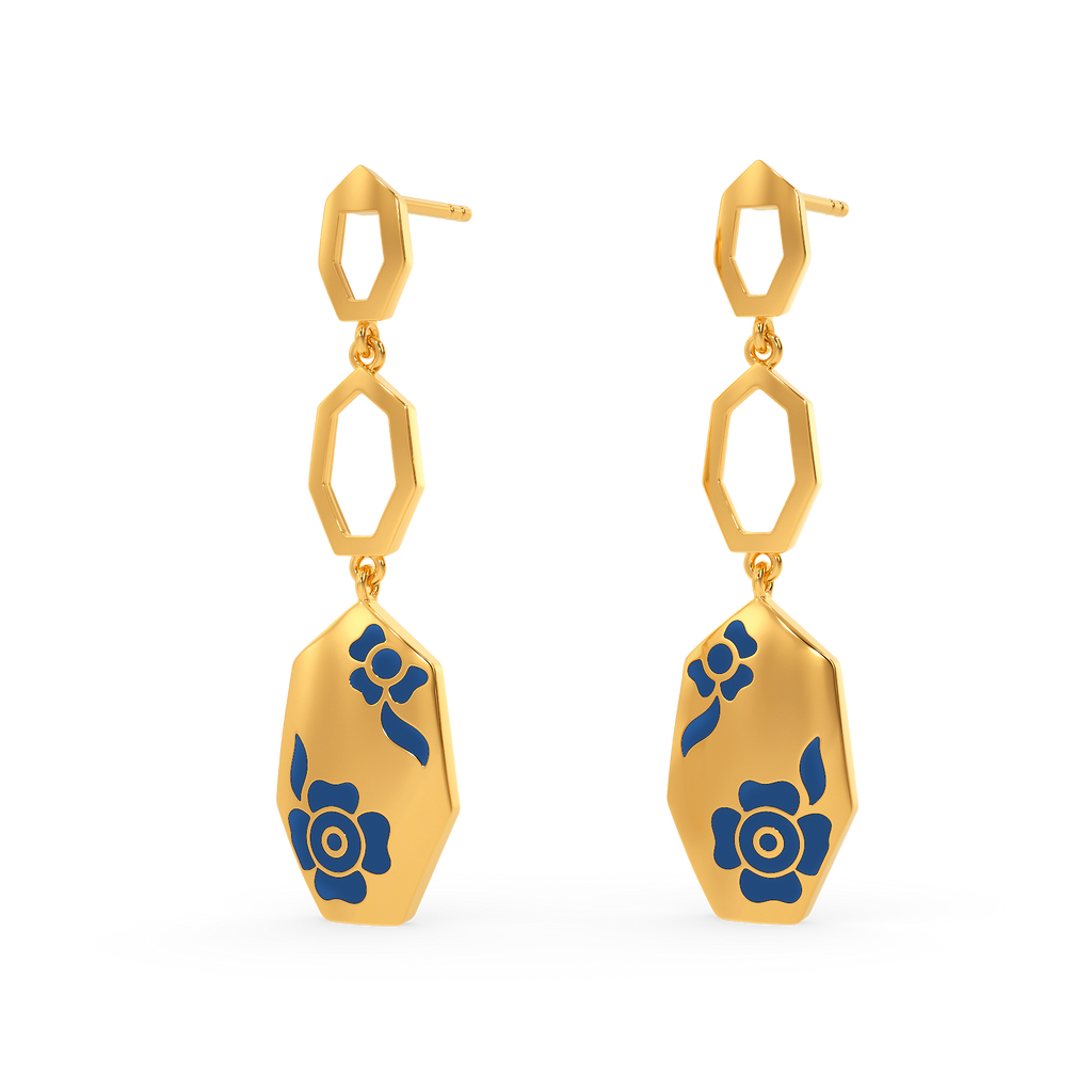Express In Embellished Gold Earrings