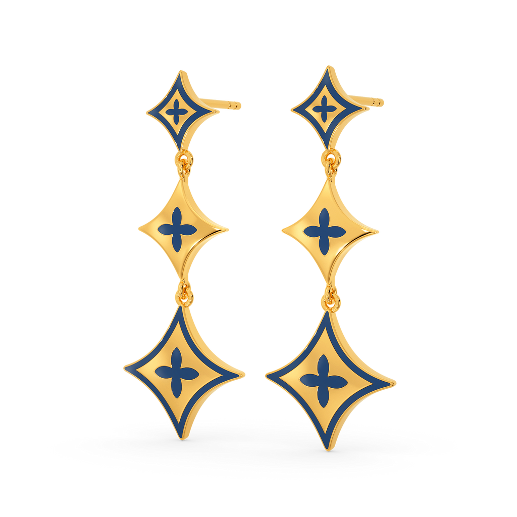 Depth Of Glimmer Gold Earrings