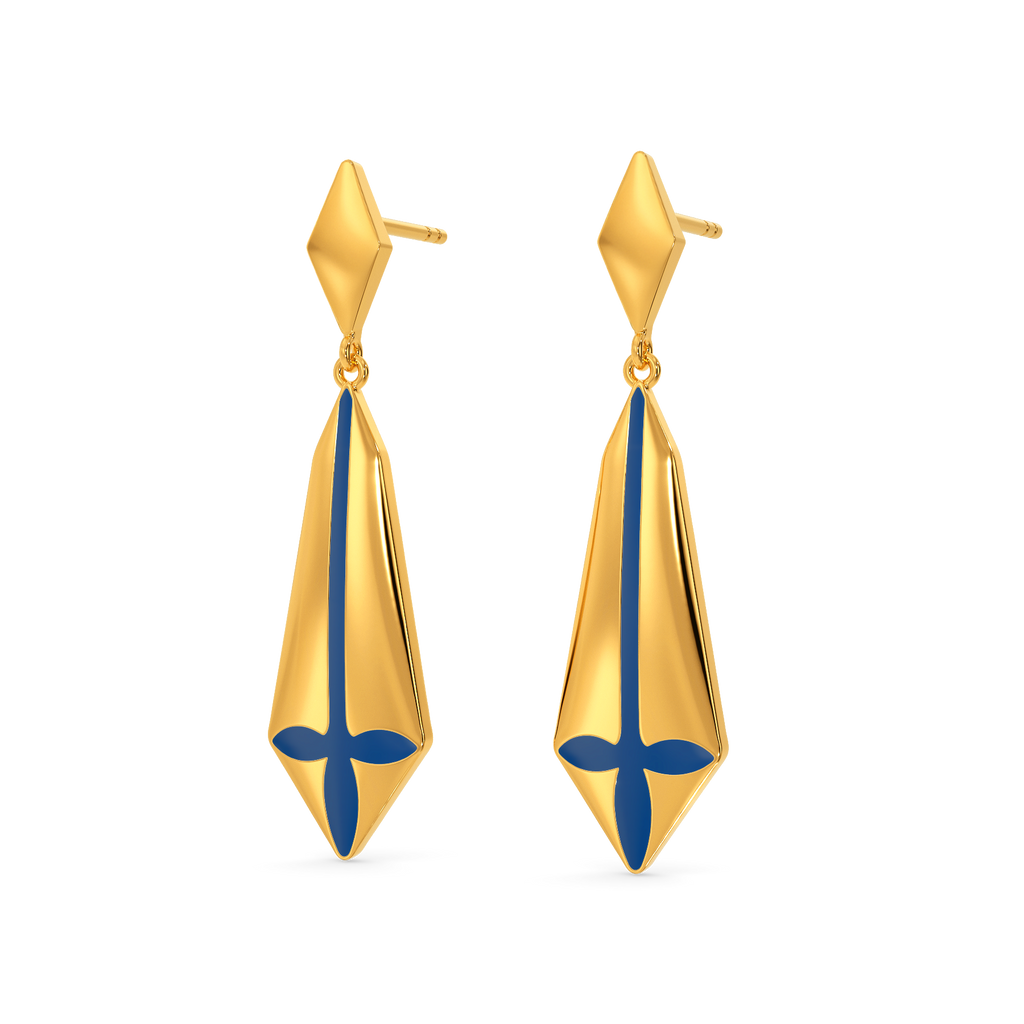 Glinted Art Gold Earrings