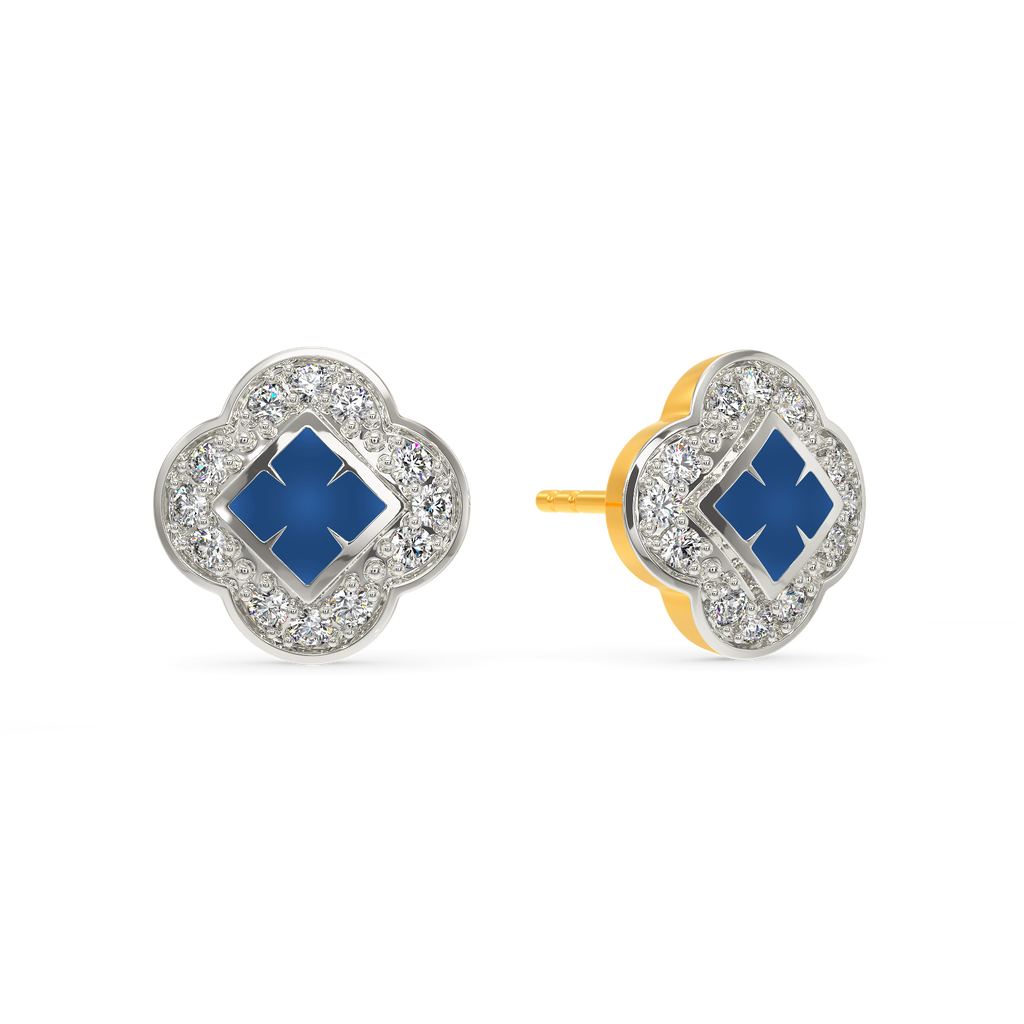 Artsy Denim Diamond Earrings