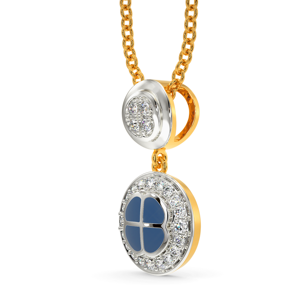 Dipped In Denim Diamond Pendants