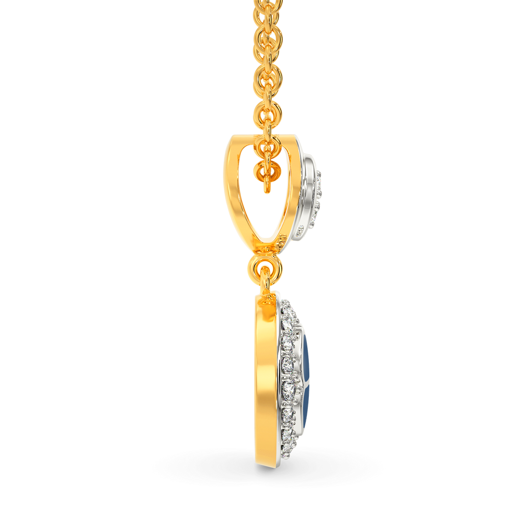 Dipped In Denim Diamond Pendants