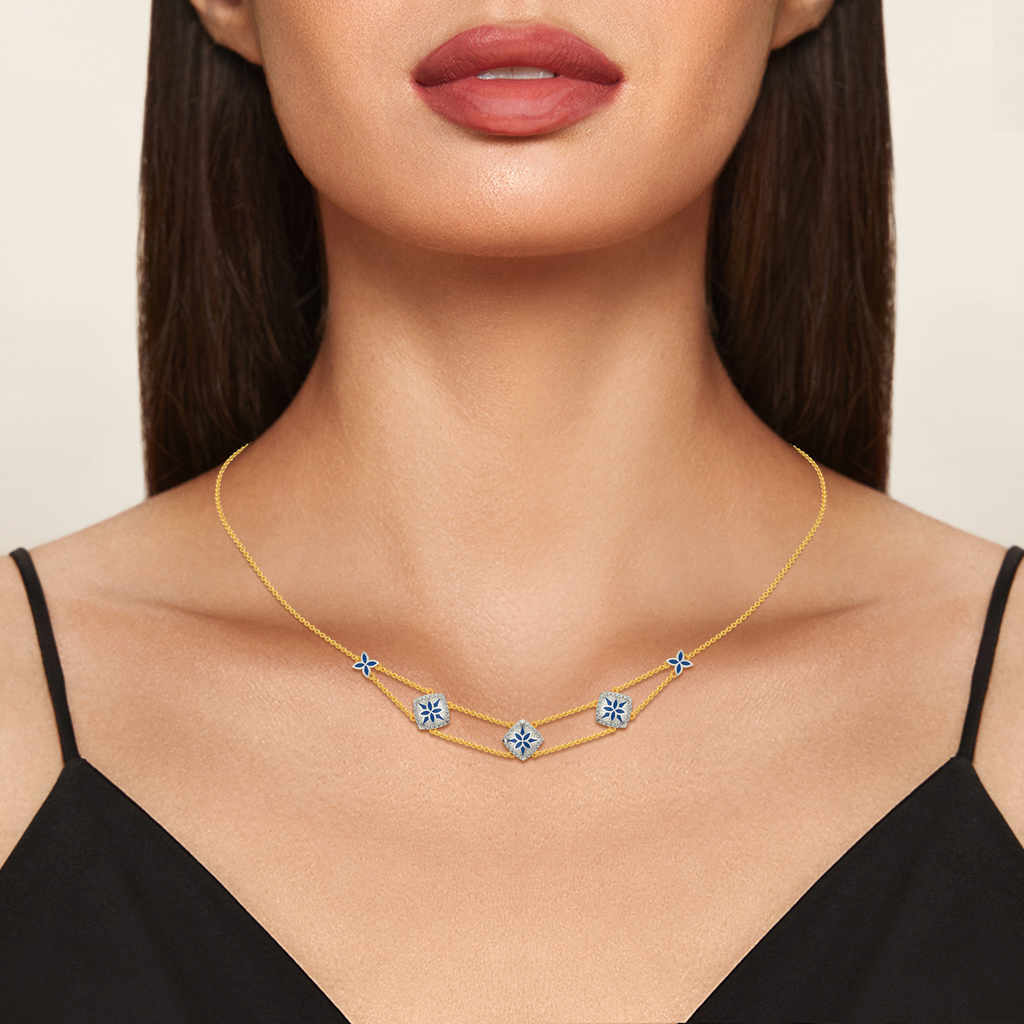 Denim Star Diamond Necklaces