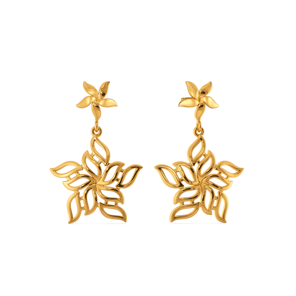 Blooms in Motion Gold Earrings