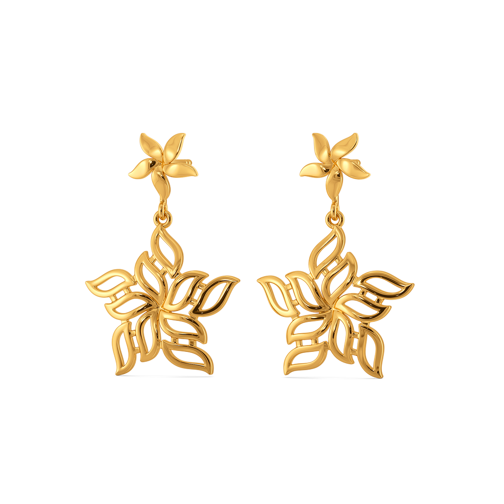 Blooms in Motion Gold Earrings