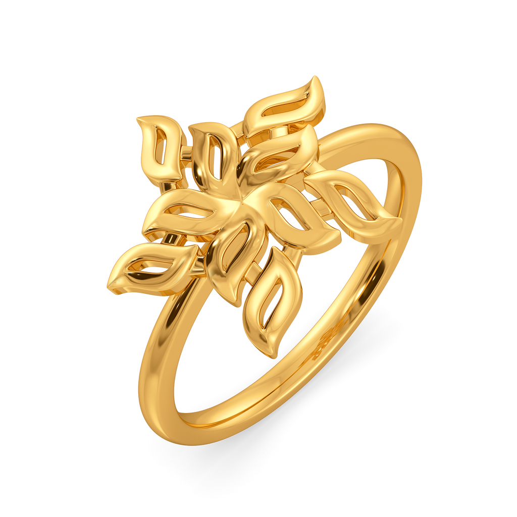 Blooms in Motion Gold Rings