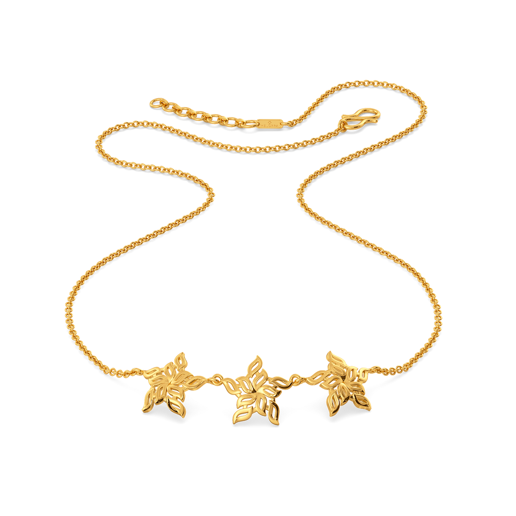Blooms in Motion Gold Necklaces