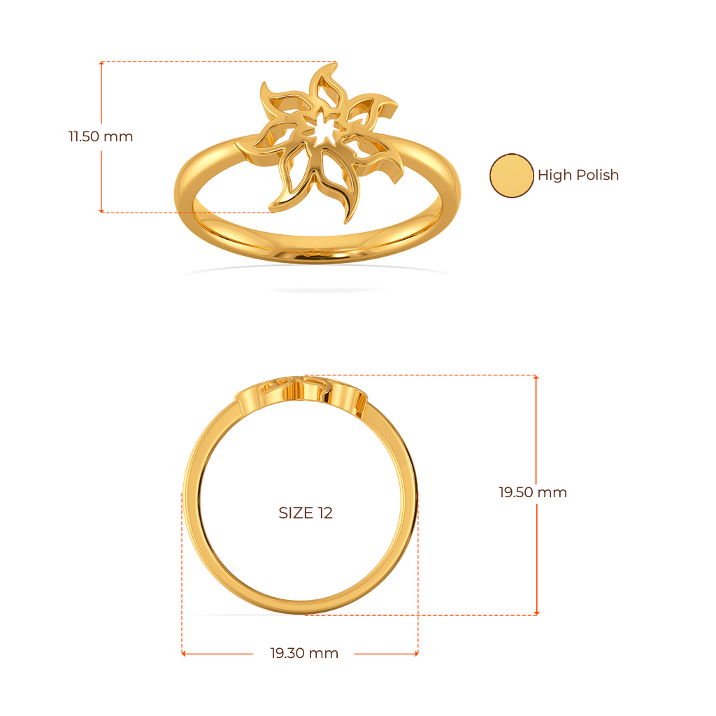 Whirling Botanica Gold Rings image