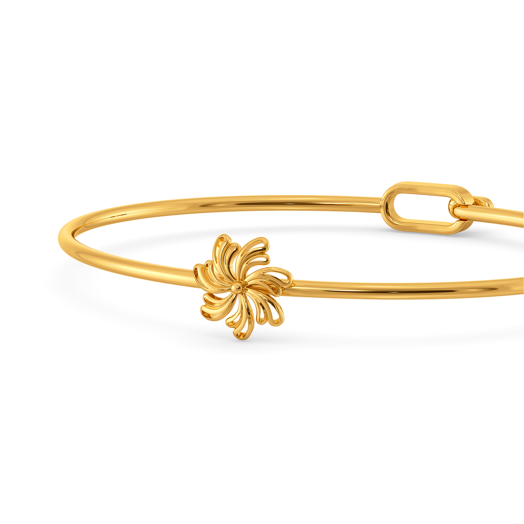 Wearable Art Gold Bangles