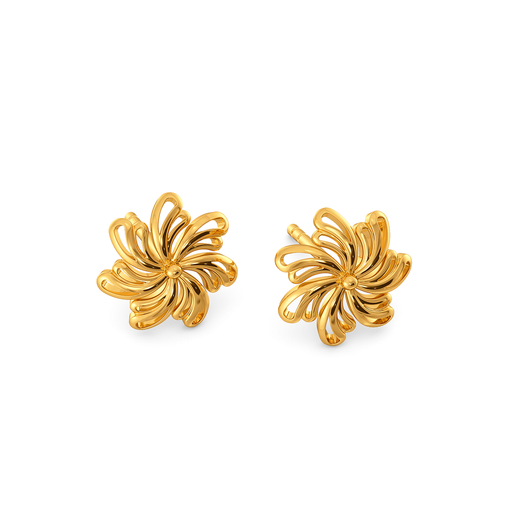 Wearable Art Gold Earrings