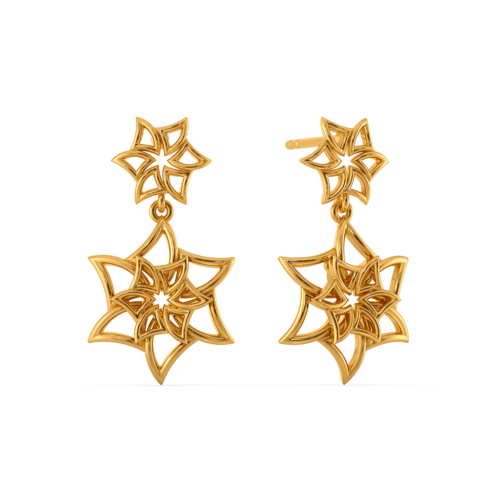 Whispering Flora Gold Earrings