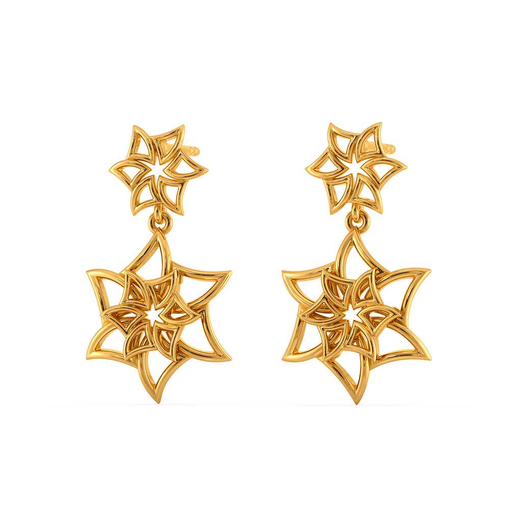 Whispering Flora Gold Earrings