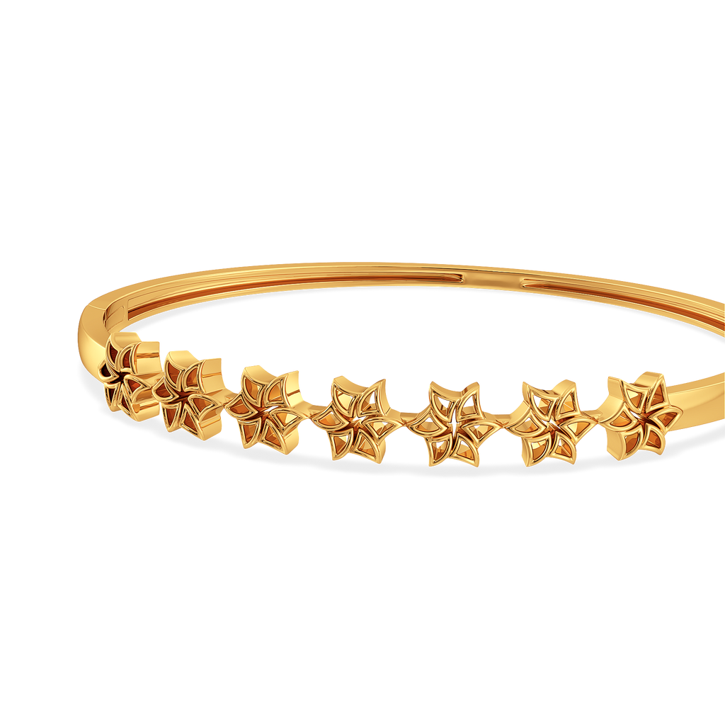 Whispering Flora Gold Bangles