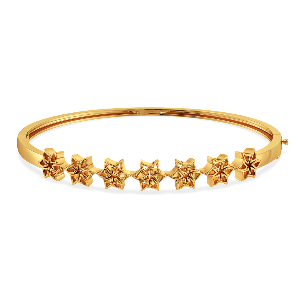Whispering Flora Gold Bangles