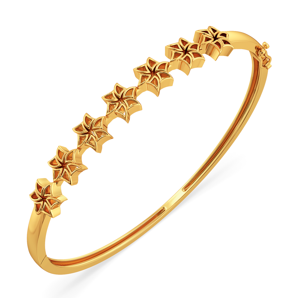 Whispering Flora Gold Bangles