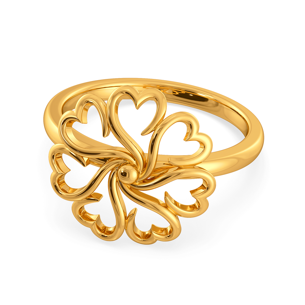 Party Florals Gold Rings alternate view 2