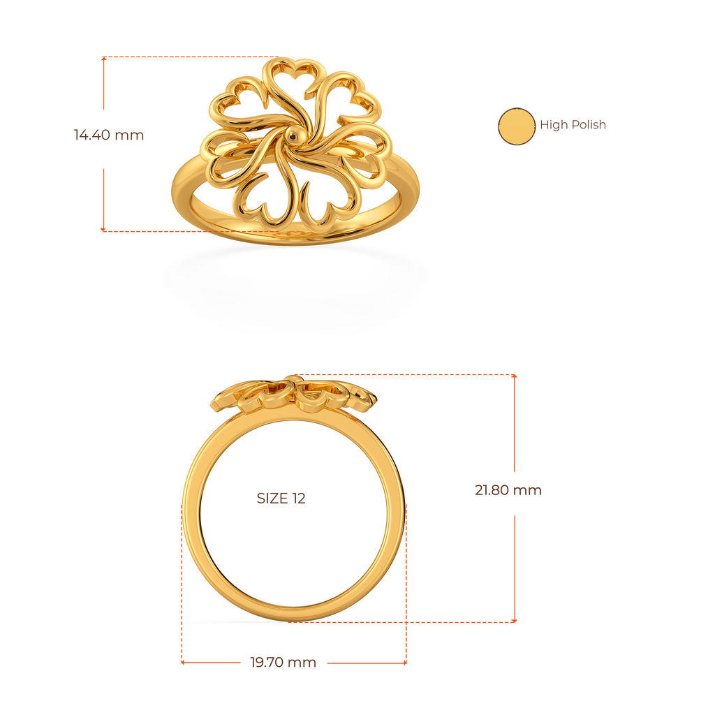 Party Florals Gold Rings image