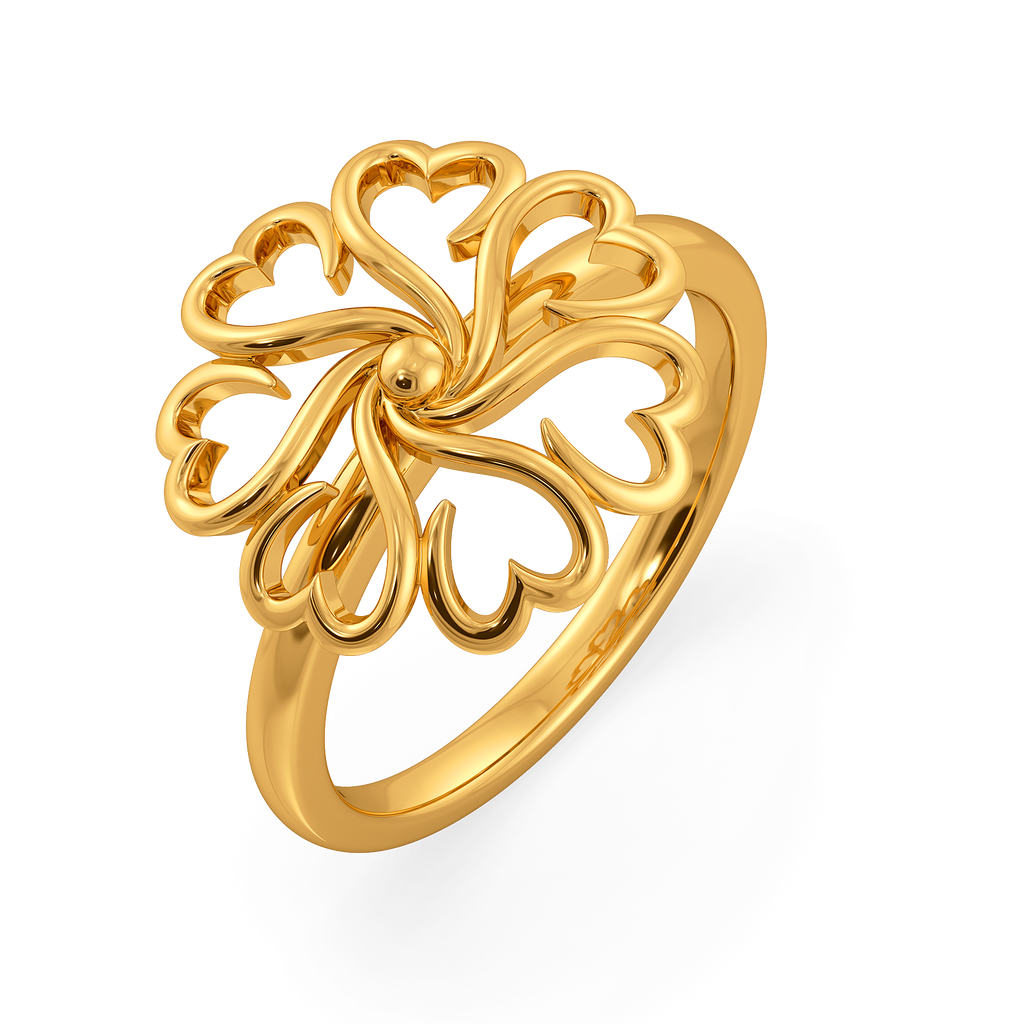 Party Florals Gold Rings