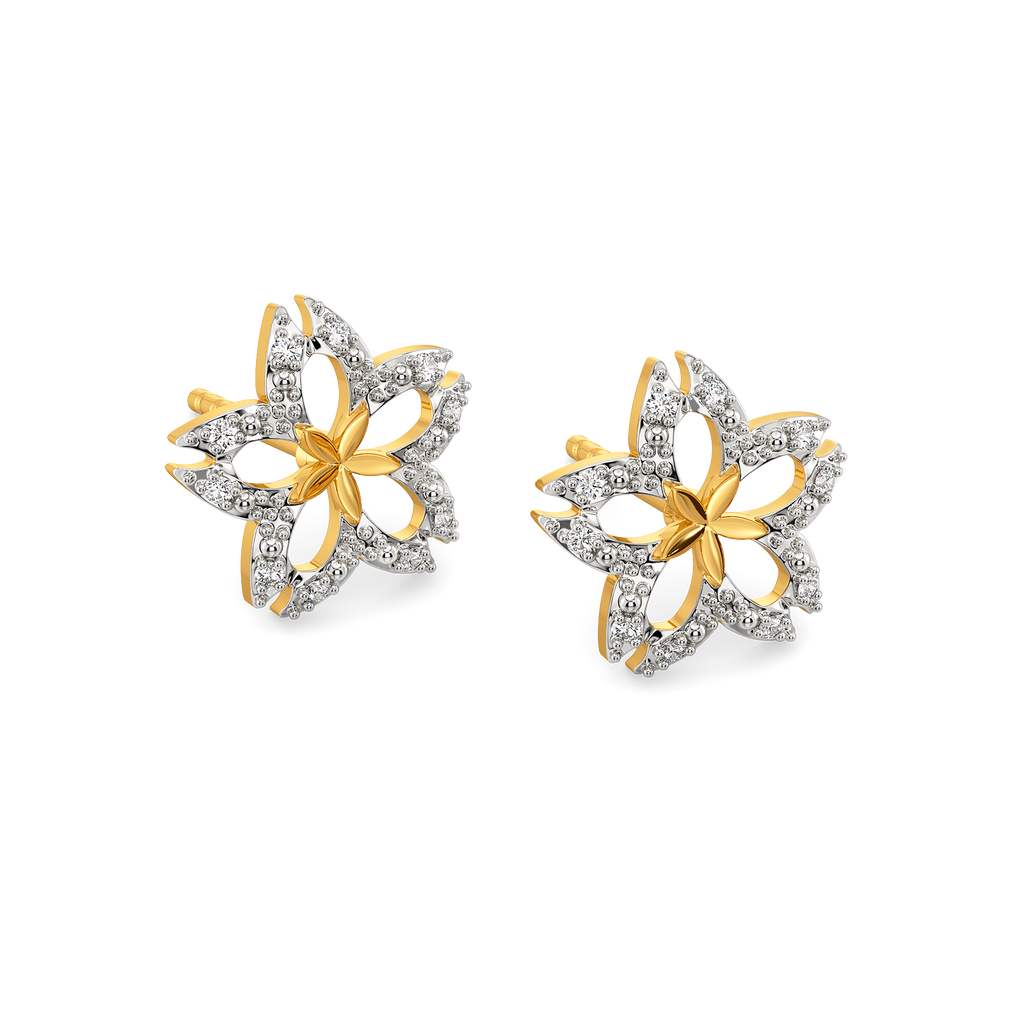 One Bloom Diamond Earrings