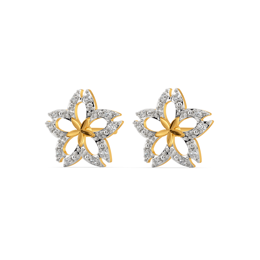 One Bloom Diamond Earrings