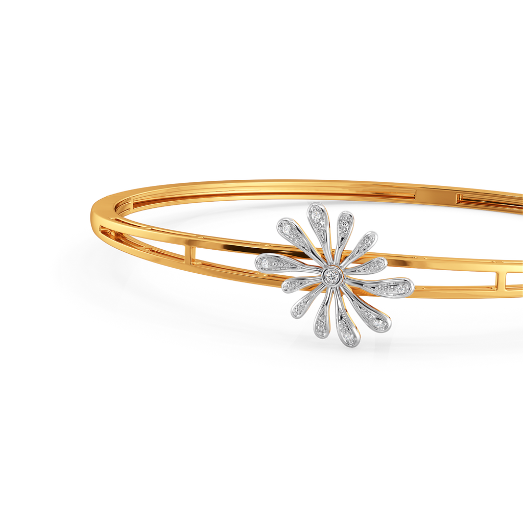 Powerful Flora Diamond Bangles
