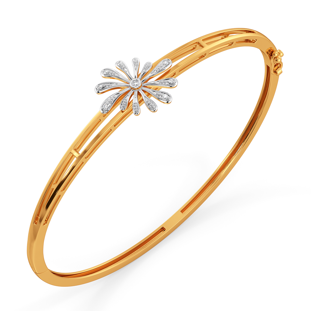 Powerful Flora Diamond Bangles