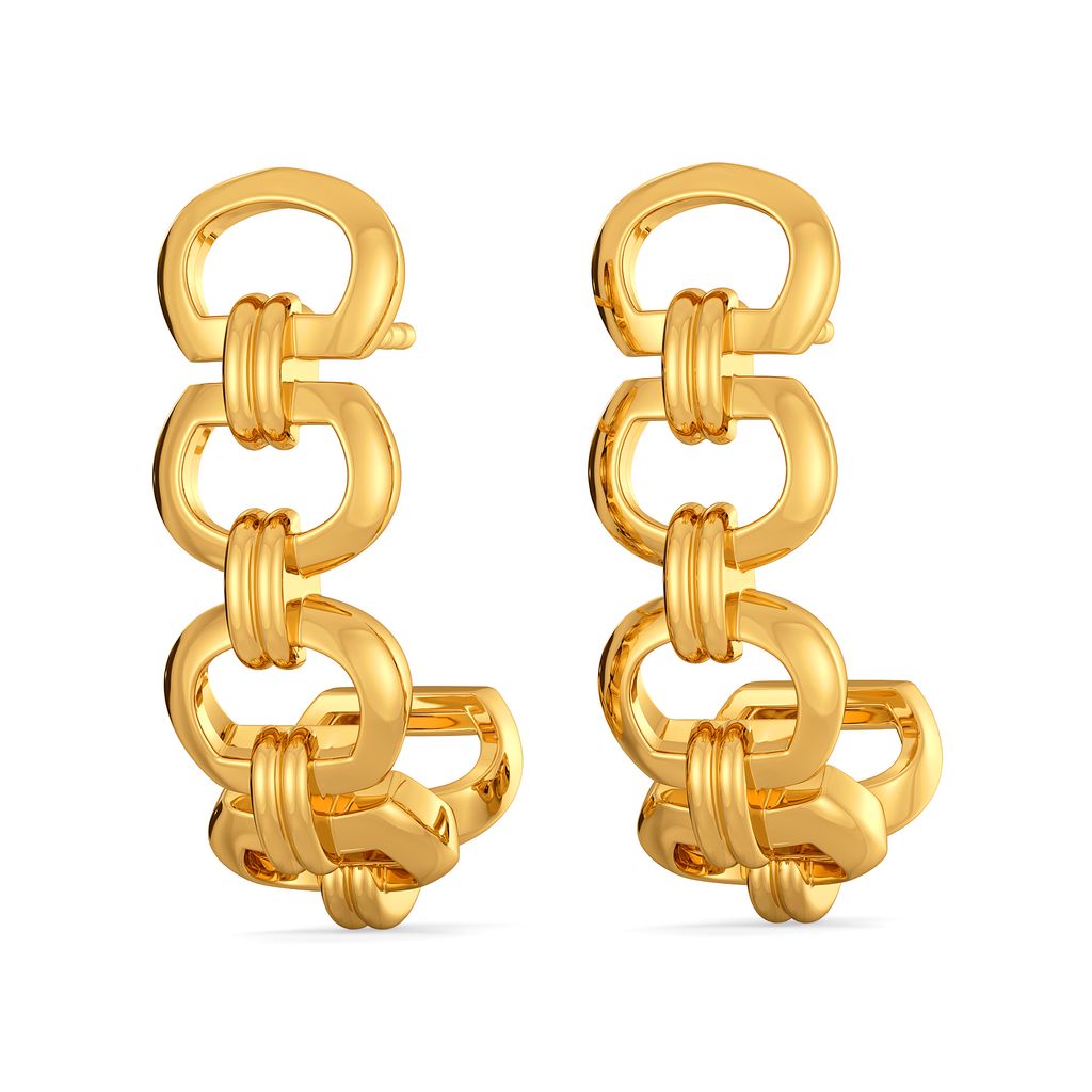 Bold N Equine Gold Earrings