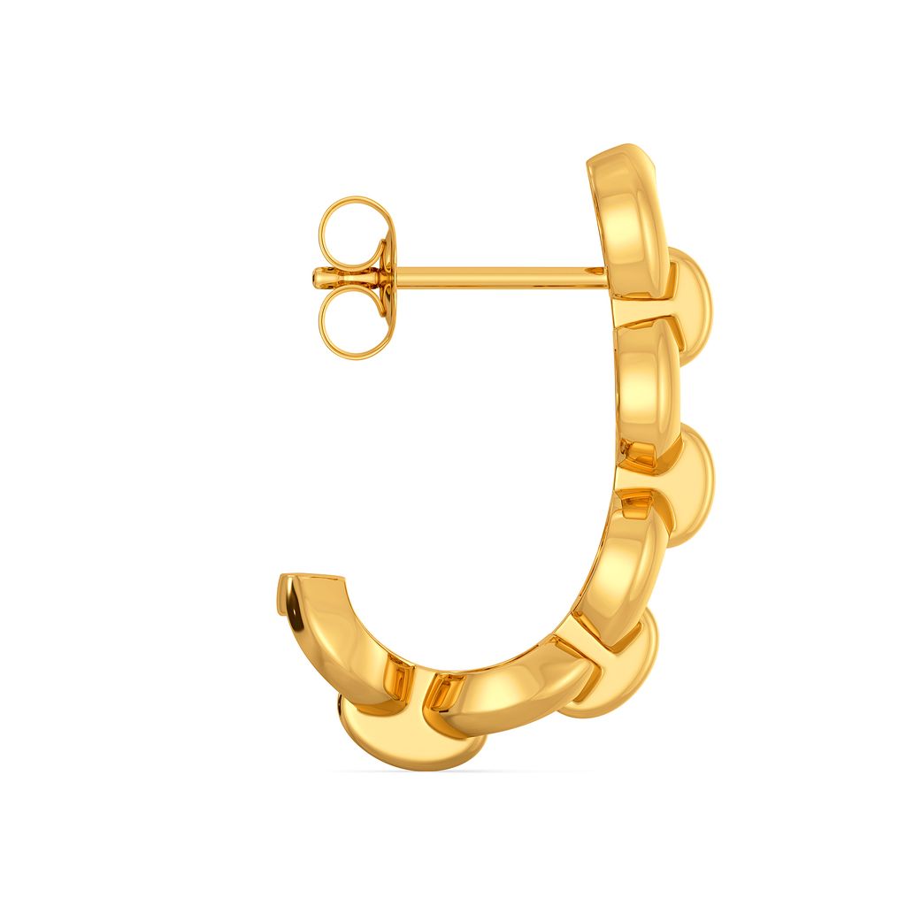 Bold N Equine Gold Earrings