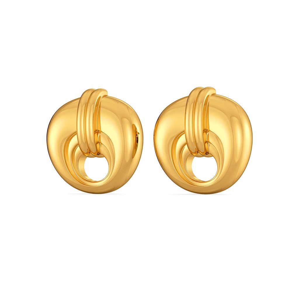 Bold N Equine Gold Earrings