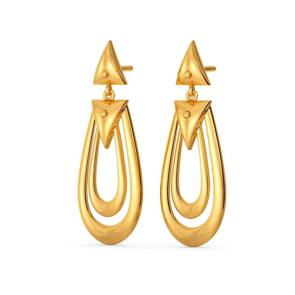 Cool Canters Gold Earrings