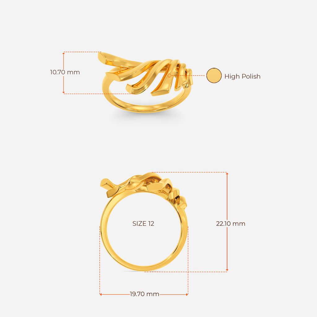 Unfurling Fins Gold Rings image