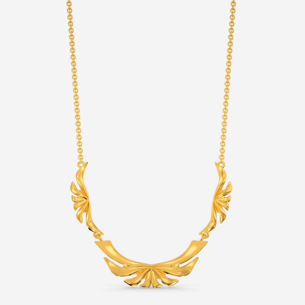 Unfurling Fins Gold Necklaces