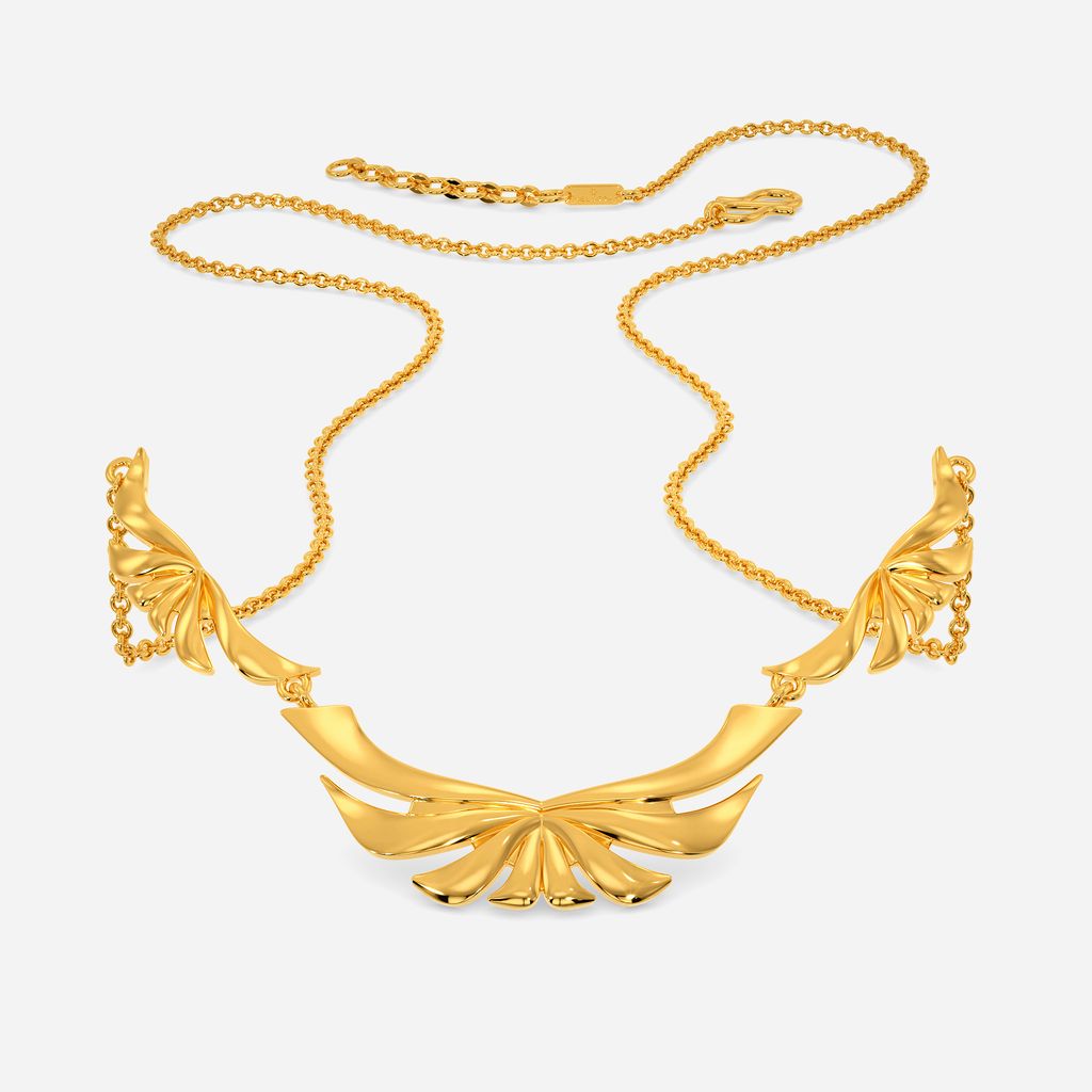 Unfurling Fins Gold Necklaces