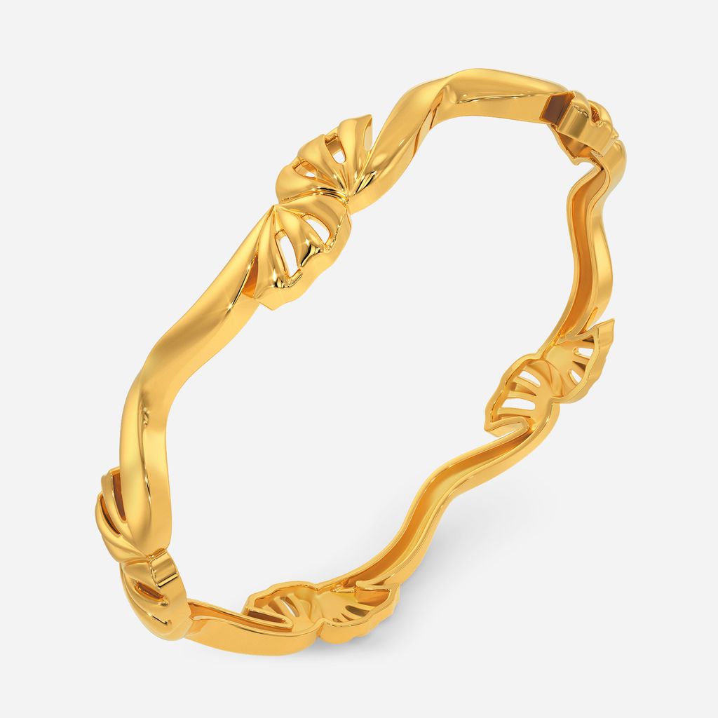 Unfurling Fins Gold Bangles