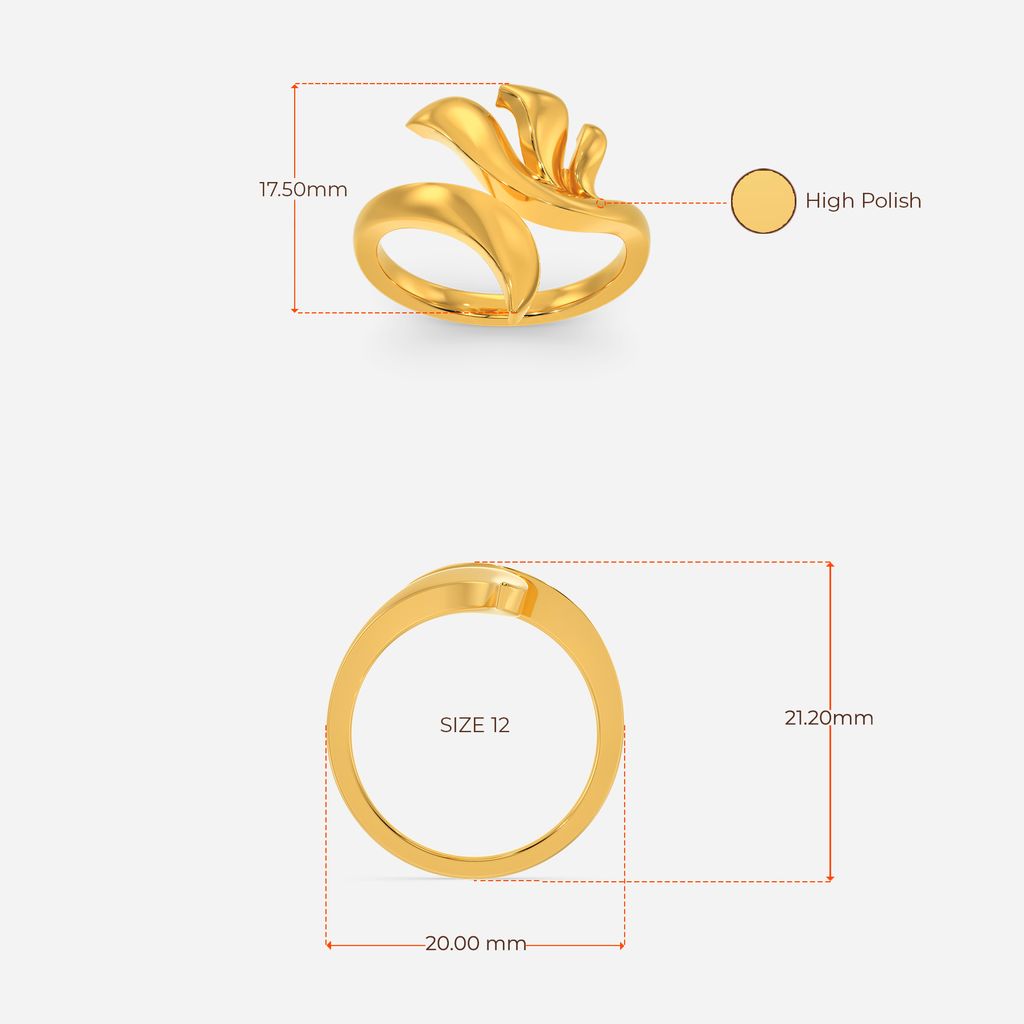 Waves N Fins Gold Rings image