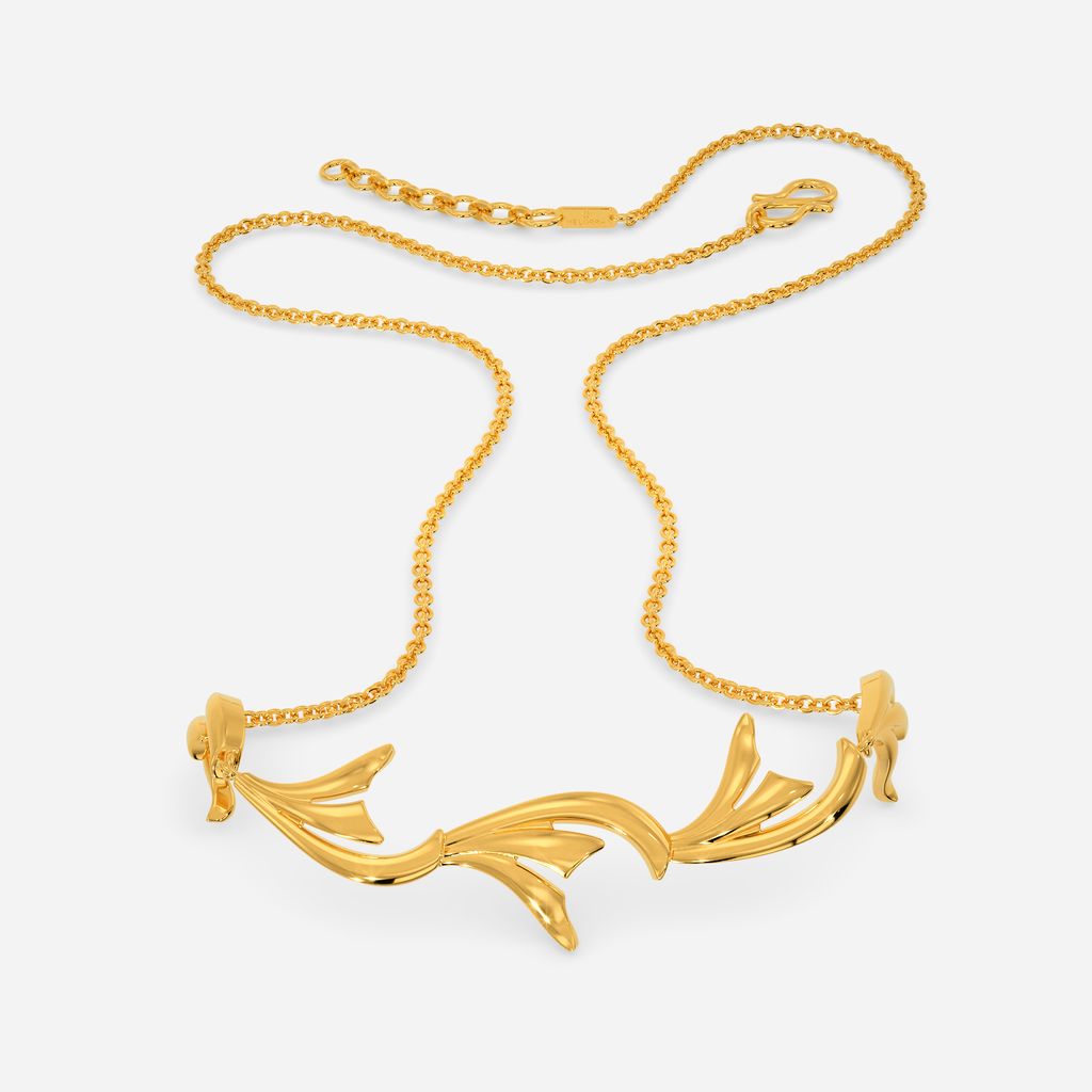 Waves N Fins Gold Necklaces