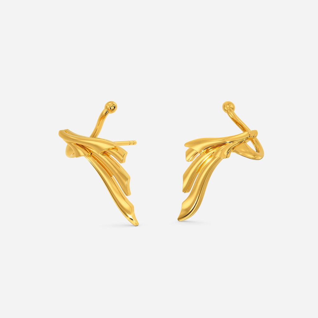 Finned Fairy Gold Earrings