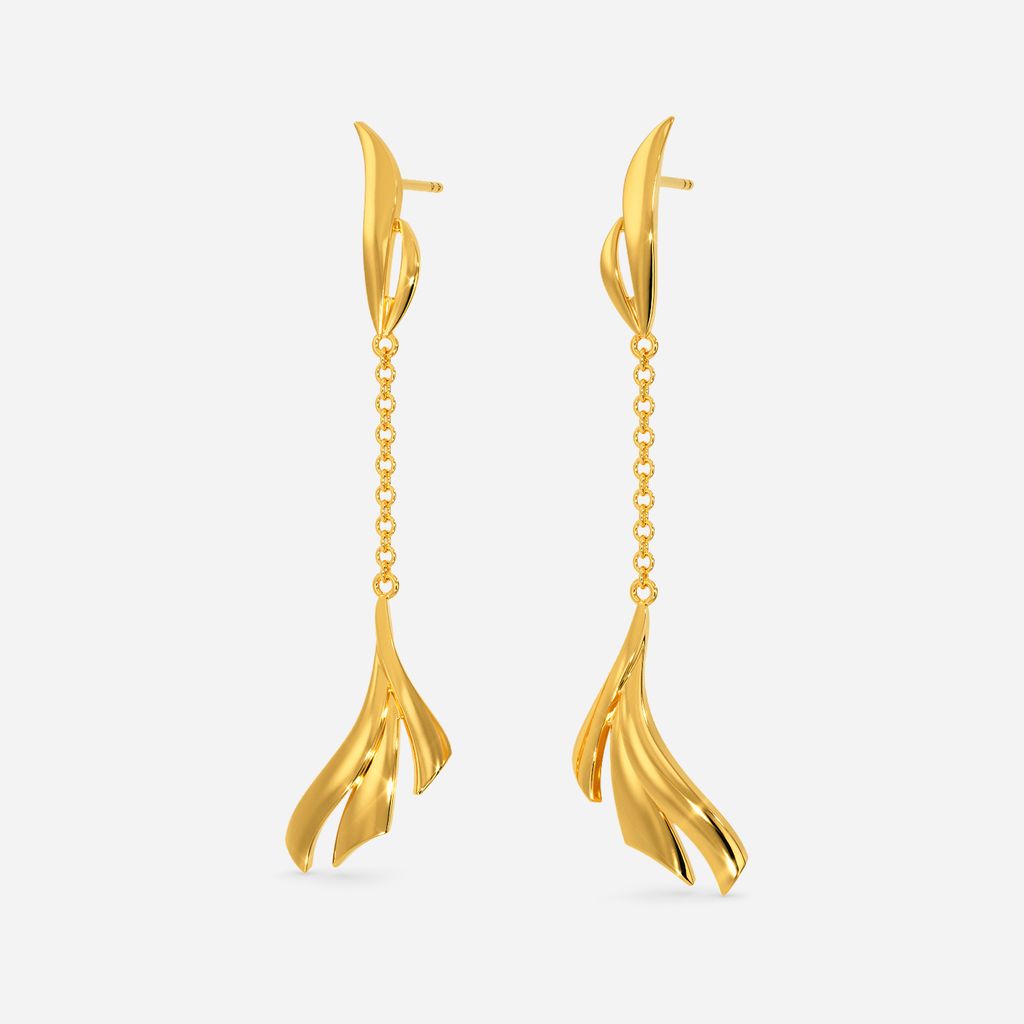 Sun Tail Mermaid Gold Earrings
