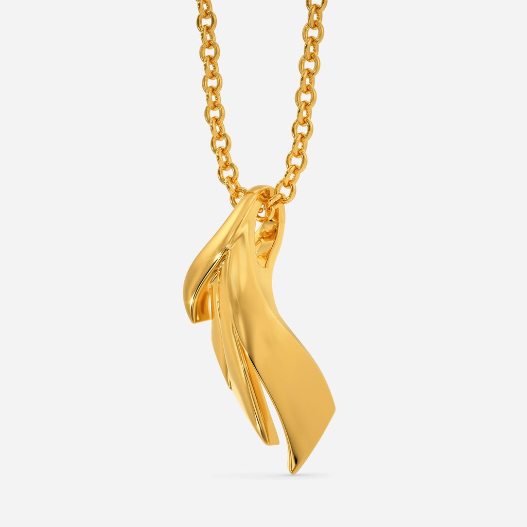 Sun Tail Mermaid Gold Pendants